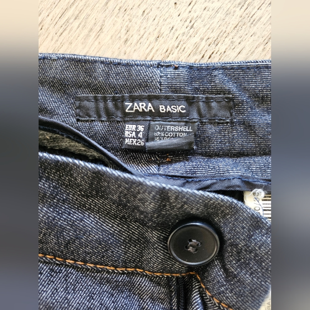 Women's Zara Basic Boot Cut denim dark Wash Sz 4 - Picture 2 of 4